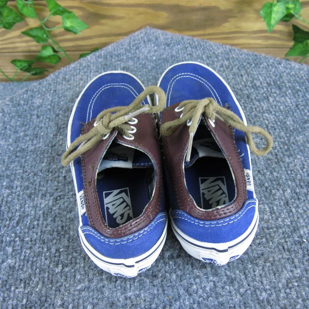 VANS‎ Sneaker  Boys Y 13 Medium Athletic Blue Leather Lace Up